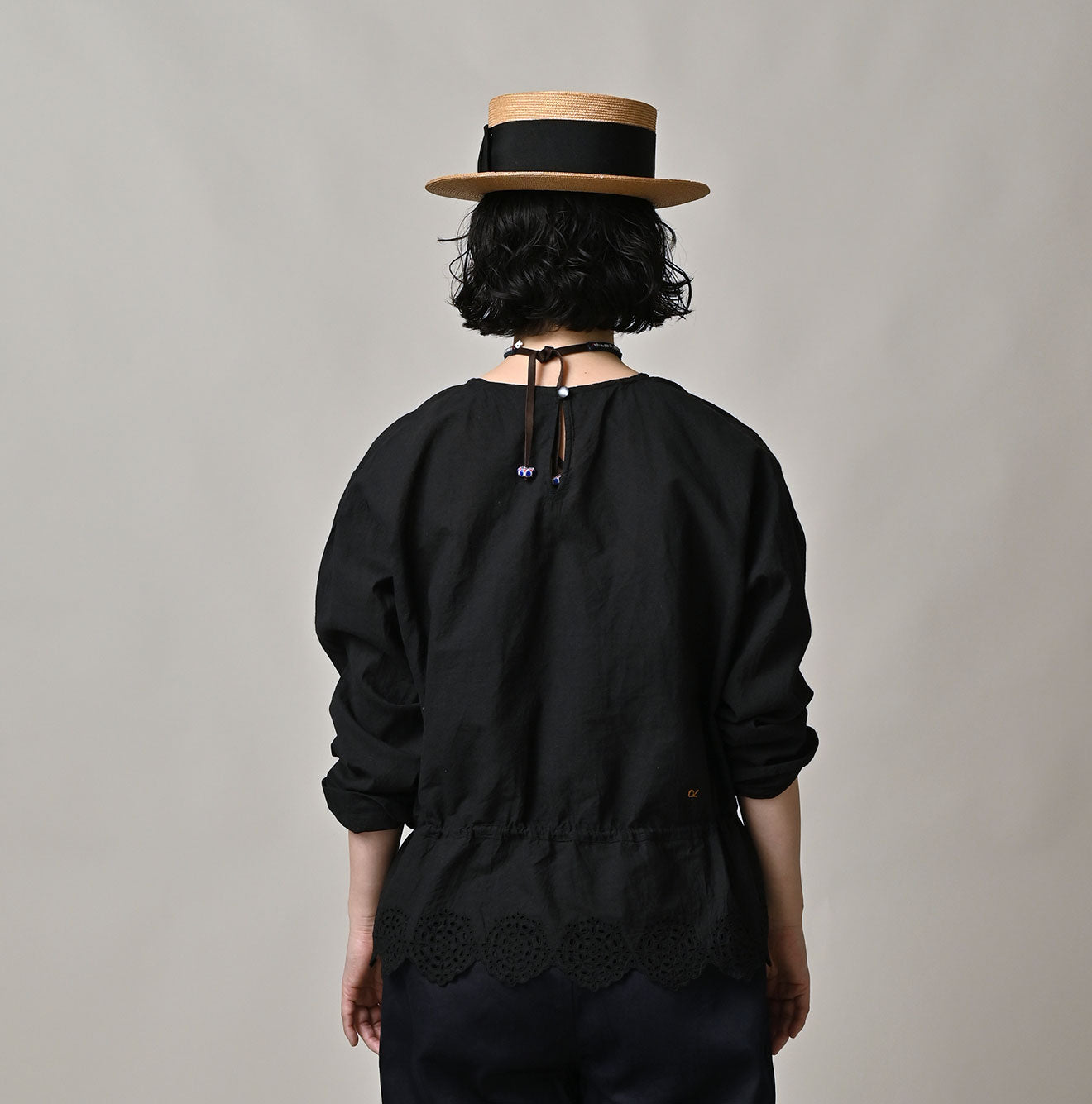Indian Khadi Peplum Cutwork Embroidered M Shirt Female Model