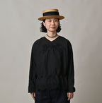 Indian Khadi Peplum Cutwork Embroidered M Shirt Female Model