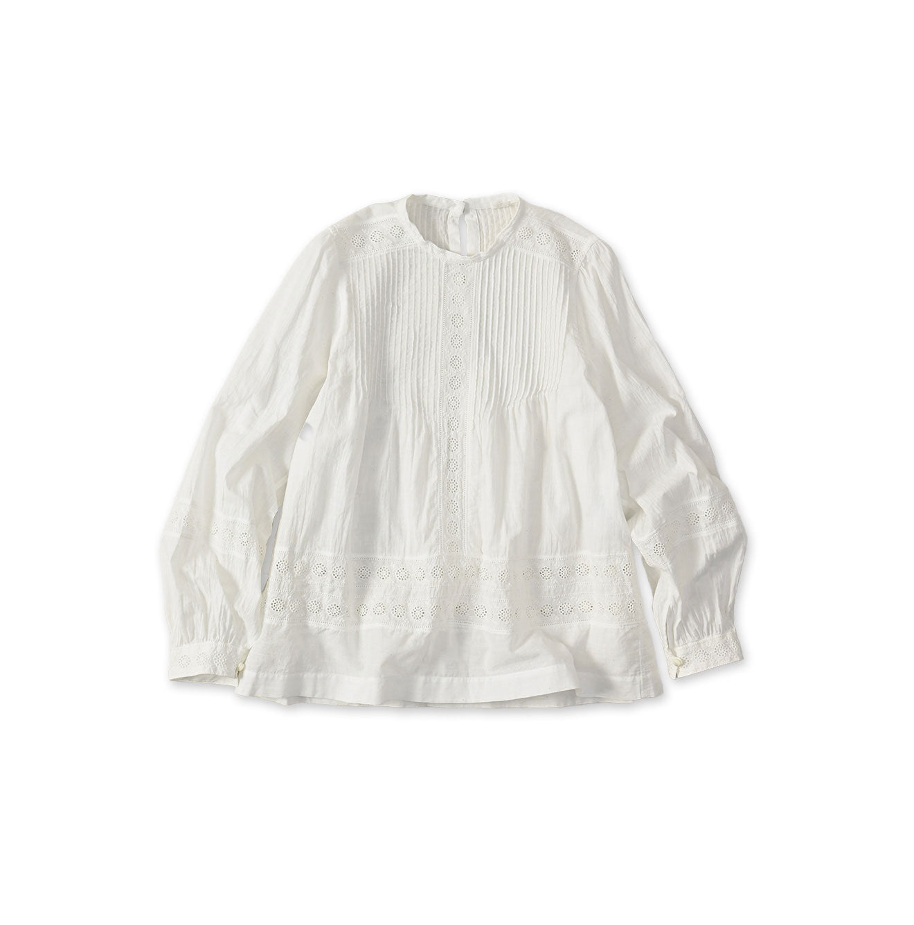 Indian Khadi Cutwork de T-shirt White