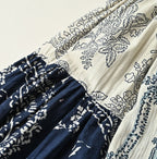 Indian Khadi Block Print Patchwork Skirt Detail