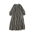 Indigo Double Woven Shirring Dress