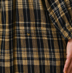 Indigo Double Woven Shirring Dress Detail