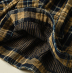 Indigo Double Woven Shirring Dress Detail
