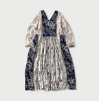 Indian Khadi Block Print Patchwork Dress Back