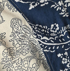 Indian Khadi Block Print Patchwork Dress Detail