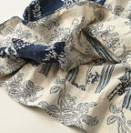 Indian Khadi Block Print Patchwork Dress Detail