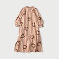 Indian Khadi OX SAIJIKI Poyon Puff Dress Red Stripes