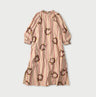 Indian Khadi OX SAIJIKI Poyon Puff Dress Red Stripes