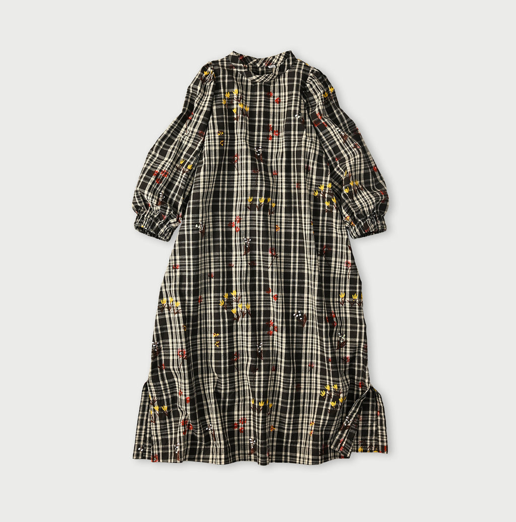 Indian Khadi OX SAIJIKI Poyon Puff Dress