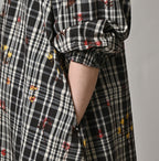 Indian Khadi OX SAIJIKI Poyon Puff Dress Detail