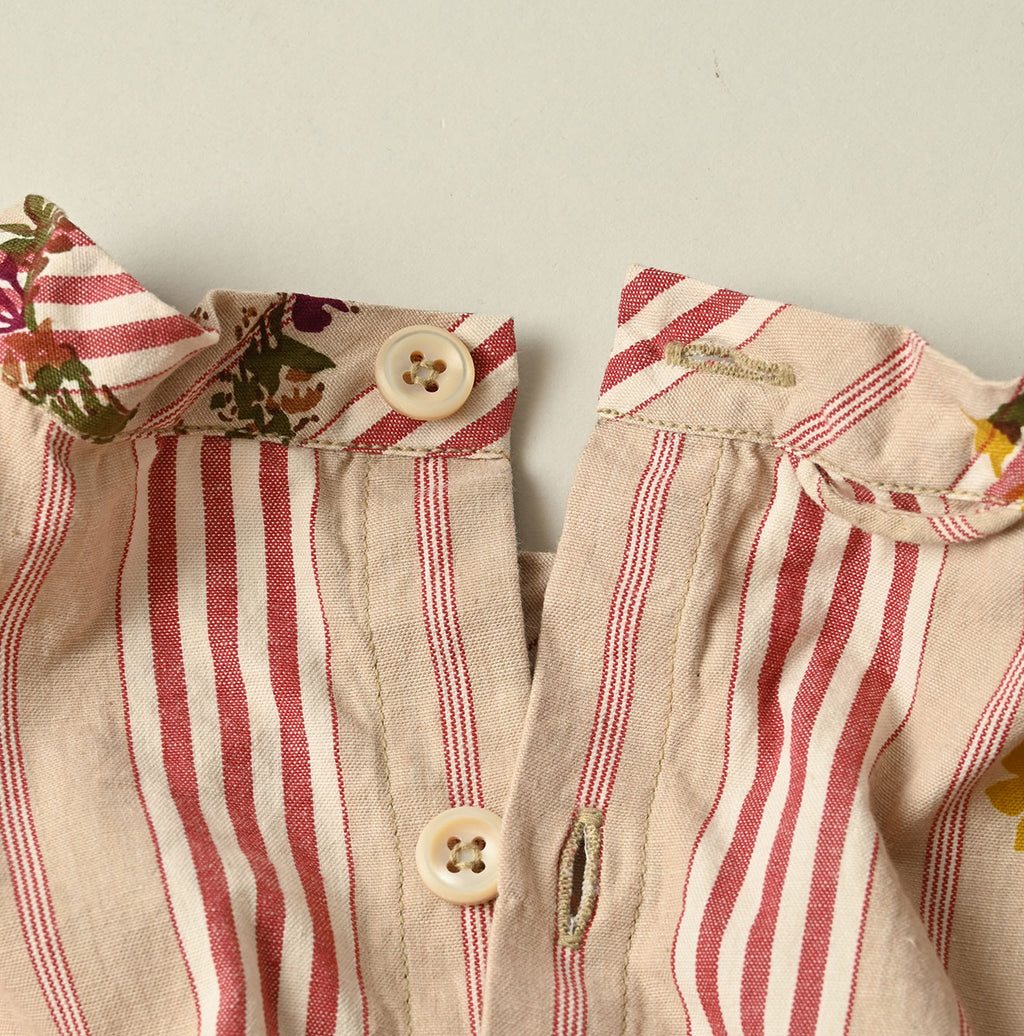 Indian Khadi OX SAIJIKI Poyon Puff Dress Detail