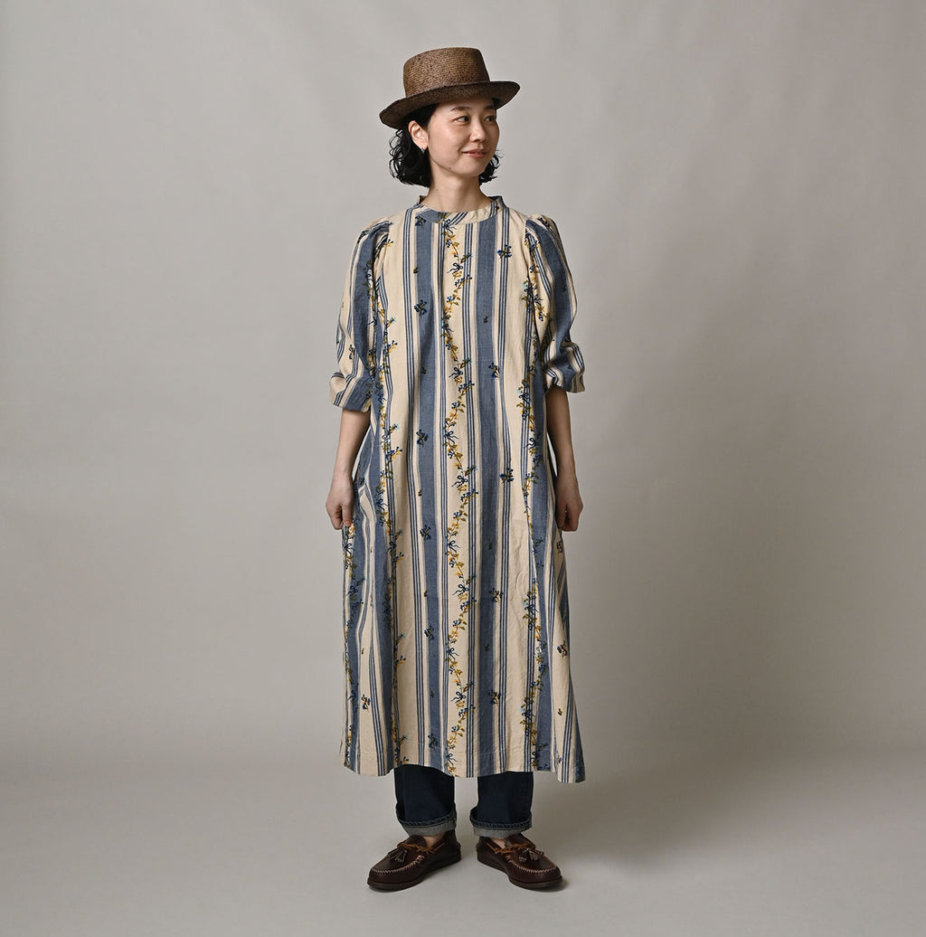 Indian Khadi OX SAIJIKI Poyon Puff Dress Female Model