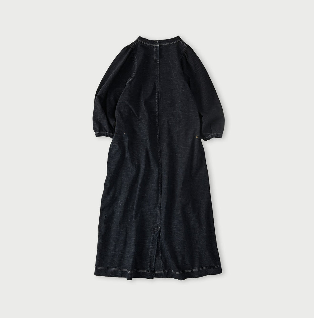 Indigo Denim Tenjiku Dress Back