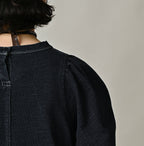 Indigo Denim Tenjiku Dress Detail
