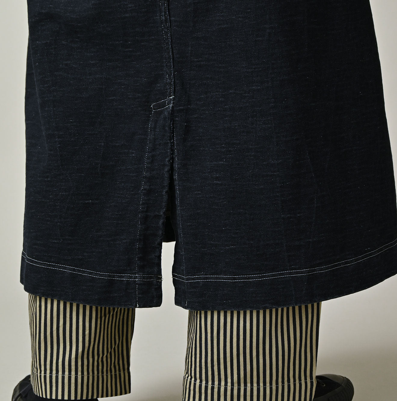 Indigo Denim Tenjiku Dress Detail