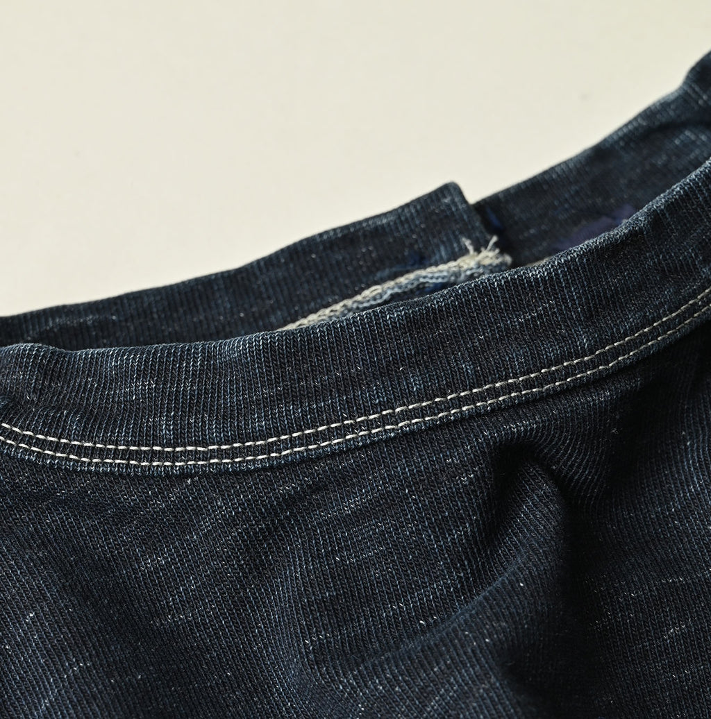 Indigo Denim Tenjiku Dress Detail