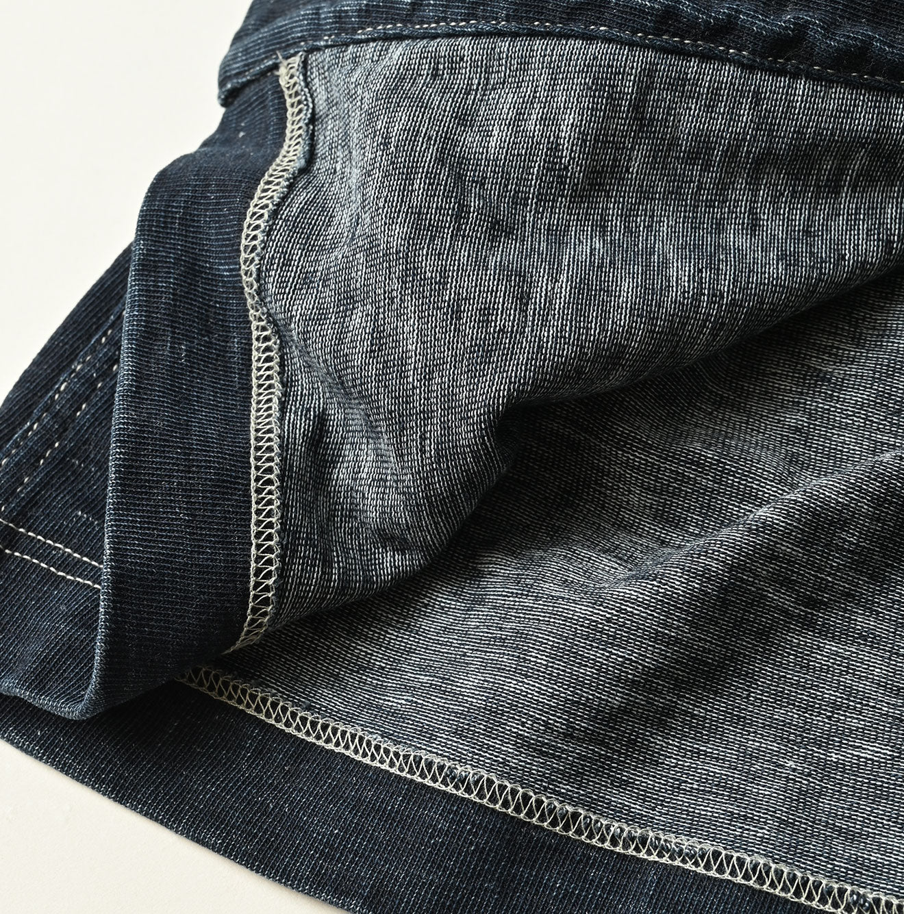 Indigo Denim Tenjiku Dress Detail