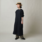 Indigo Denim Tenjiku Dress Female Model