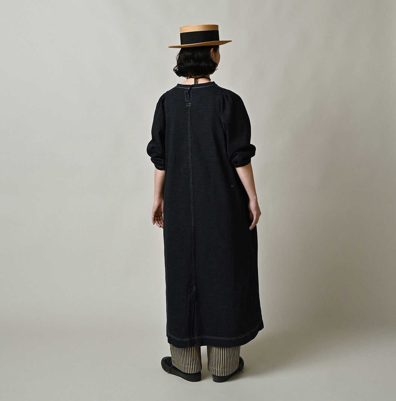 Indigo Denim Tenjiku Dress Female Model