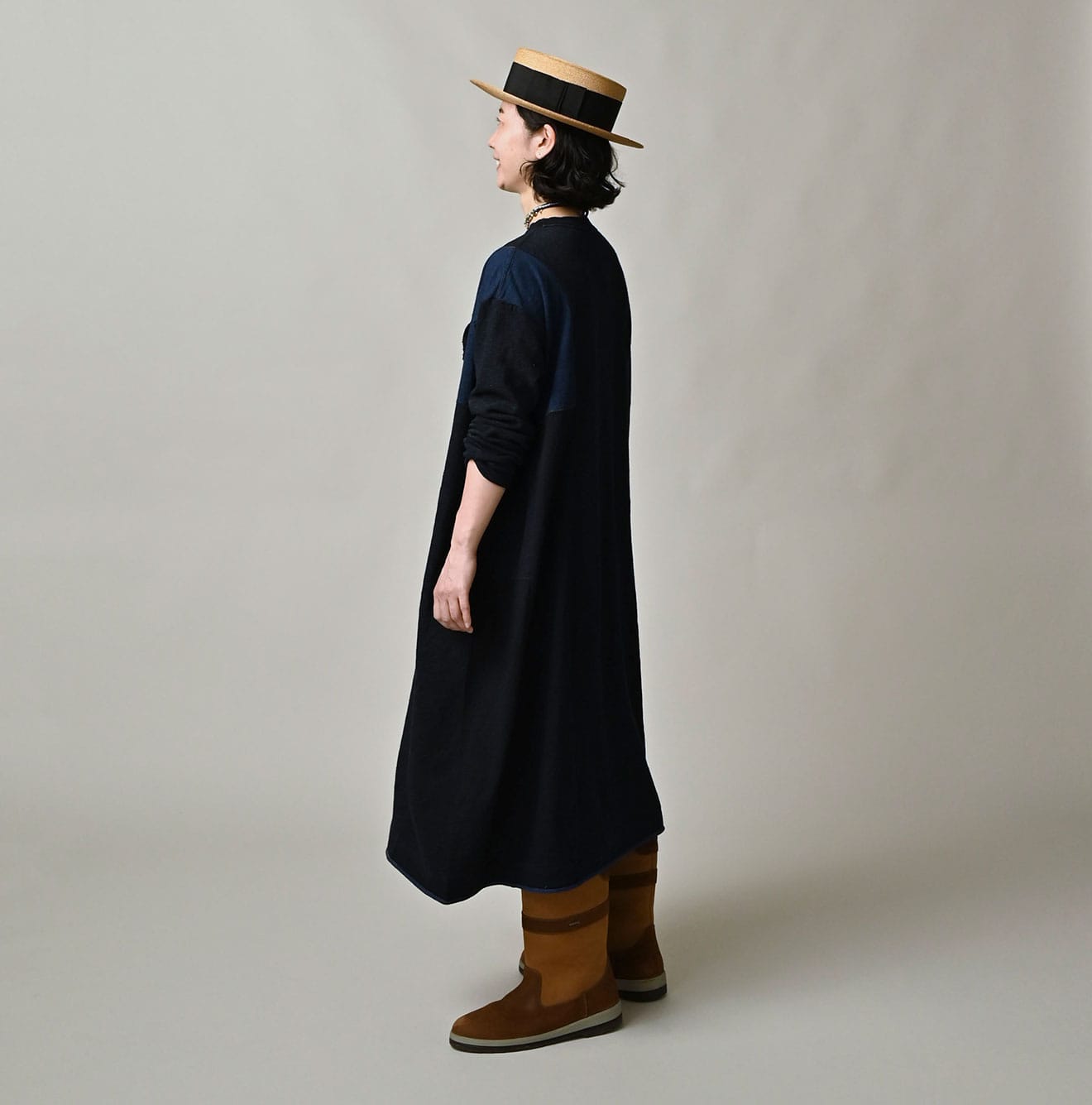Indigo Iroiro Tenjiku Dress Female Model