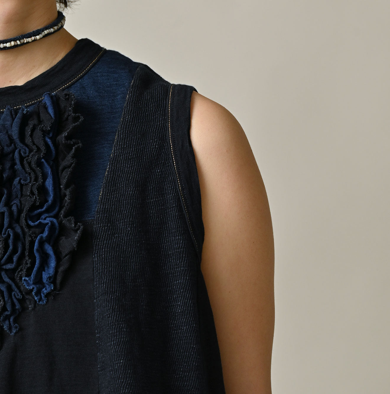 Indigo Iroiro Tenjiku Camisole Detail