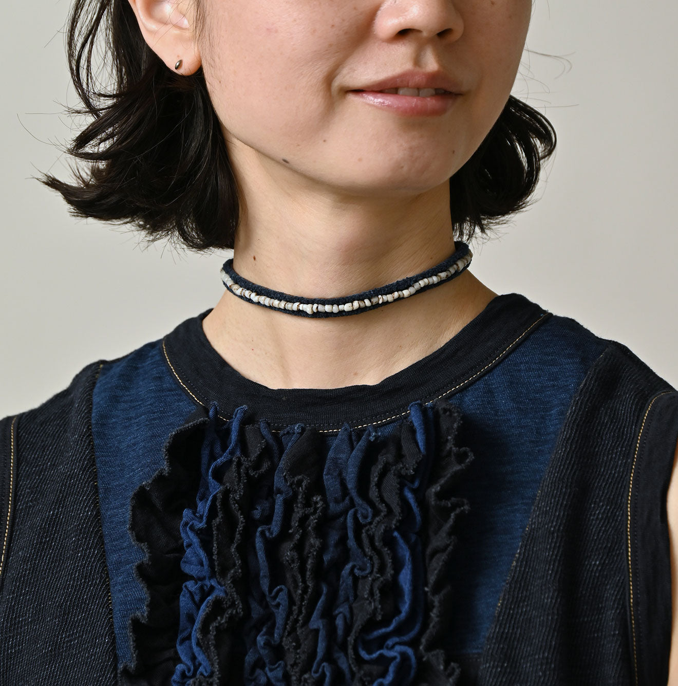 Indigo Iroiro Tenjiku Camisole Detail
