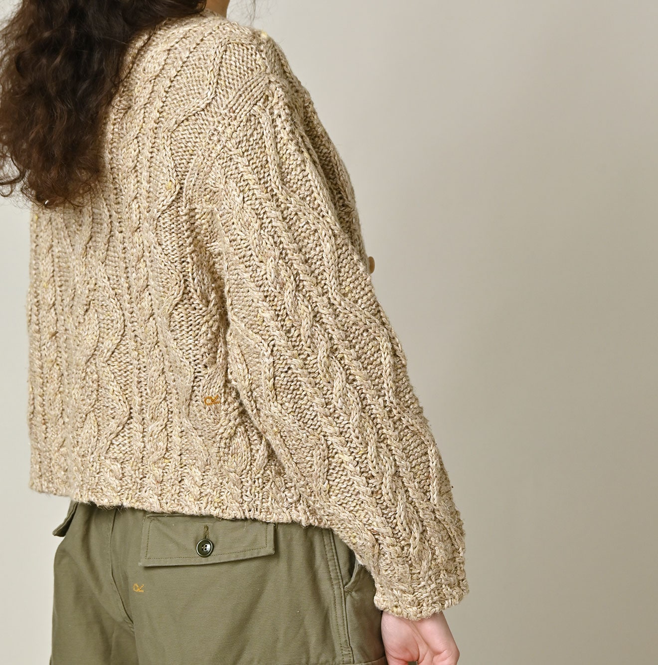 Zakkuri Linen Knitting Pattern Bolero Detail