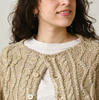 Zakkuri Linen Knitting Pattern Bolero Detail