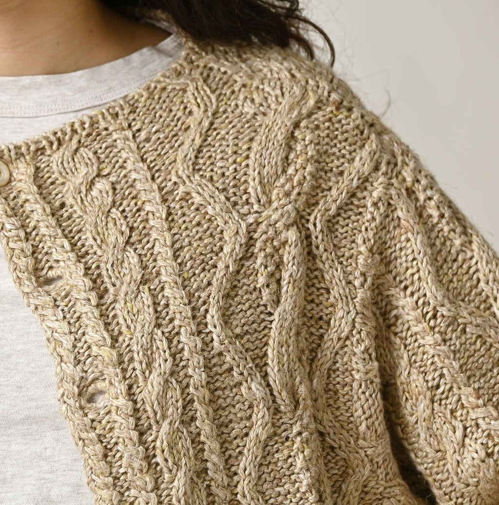 Zakkuri Linen Knitting Pattern Bolero Detail