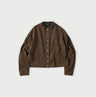 Gima Knitsew Cardigan Brown Moku
