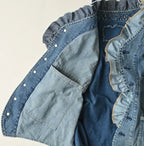 Mugihiko Frill Work Vest Zyu Detail