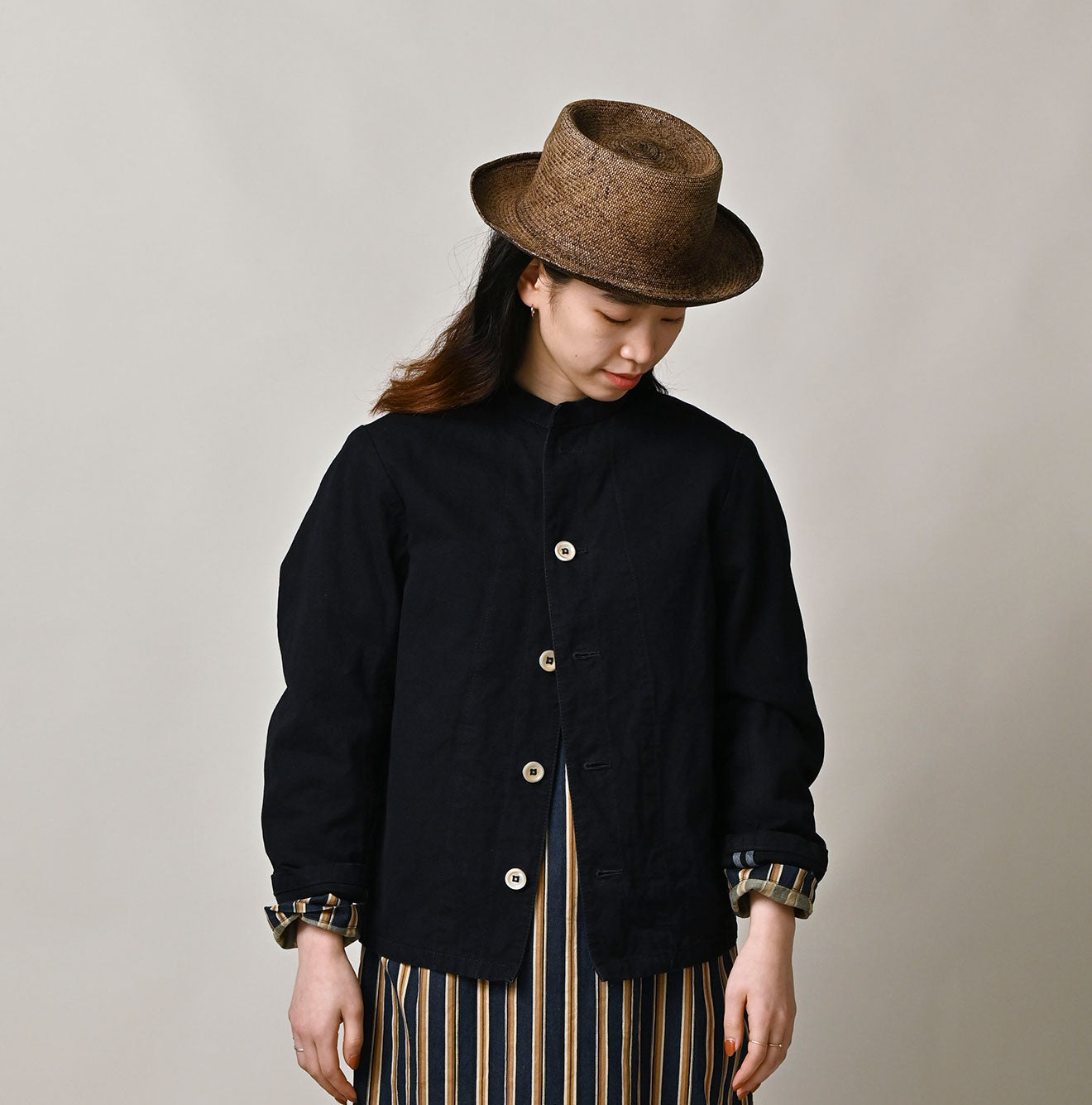 Indigo High Density Duck Petit Coverall Female Model
