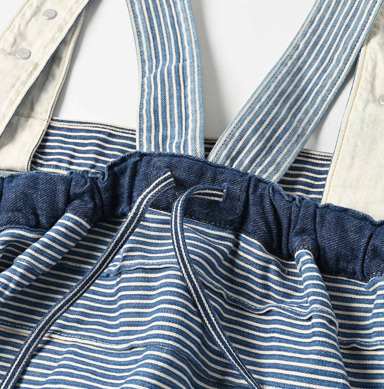 Rye Mugi Denim Yoke Pintuck Camisole Tan Detail