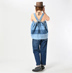 Rye Mugi Denim Yoke Pintuck Camisole Tan Female Model