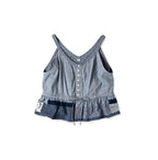 Indigo Patchwork Corset Camisole