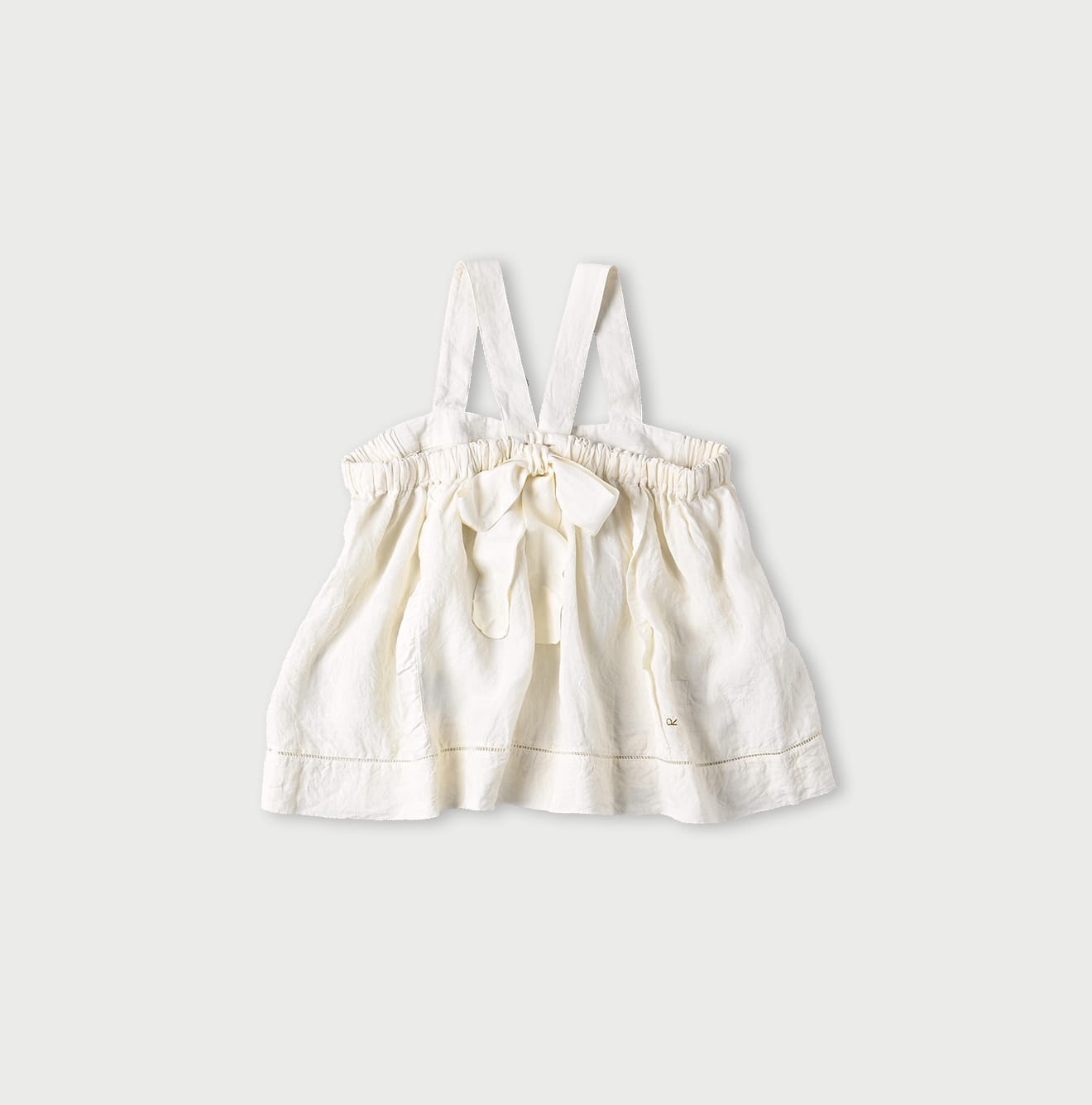 Indian Linen Beads Embroidery Camisole Back