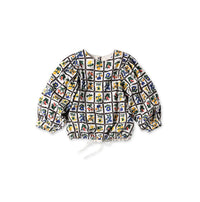 Khadi Fleur Chambre Print Puff Blouse