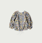 Khadi Fleur Chambre Print Puff Blouse Back