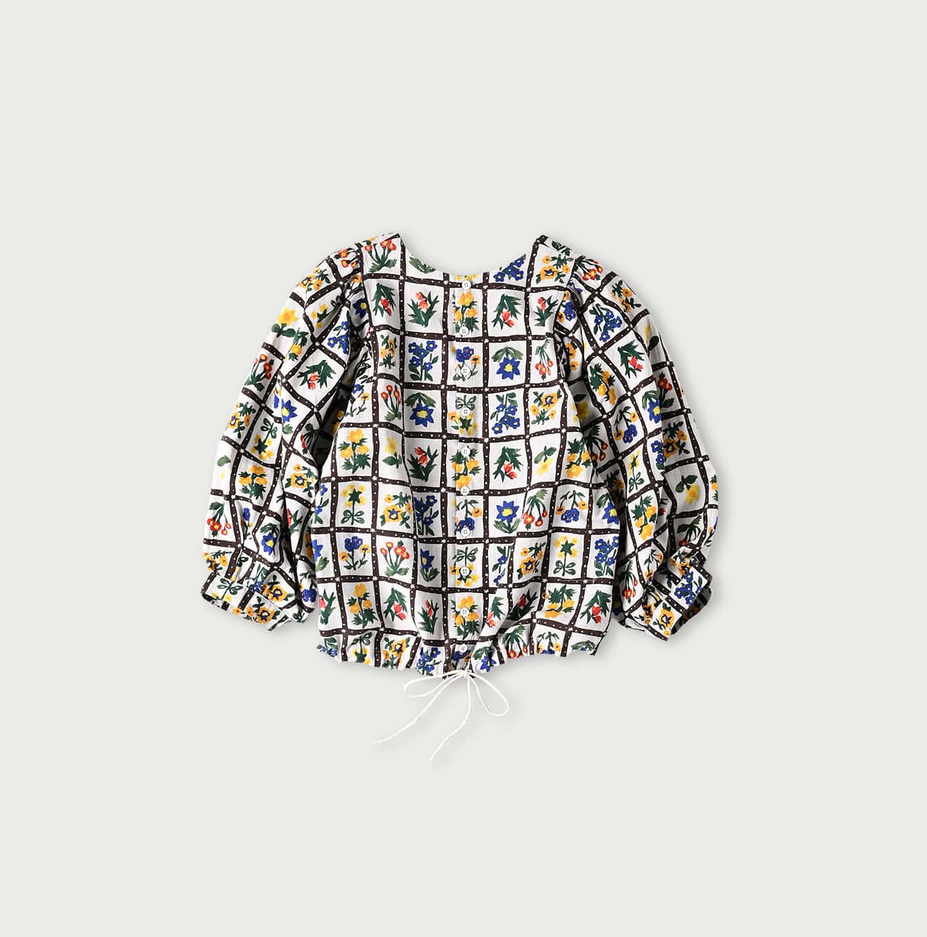 Khadi Fleur Chambre Print Puff Blouse Back