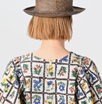 Khadi Fleur Chambre Print Puff Blouse Detail