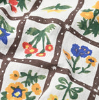 Khadi Fleur Chambre Print Puff Blouse Detail
