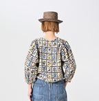 Khadi Fleur Chambre Print Puff Blouse Female Model