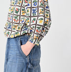 Khadi Fleur Chambre Print Puff Blouse Detail