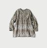 Seasonal Terms Block Print Blouse Khaki Beige