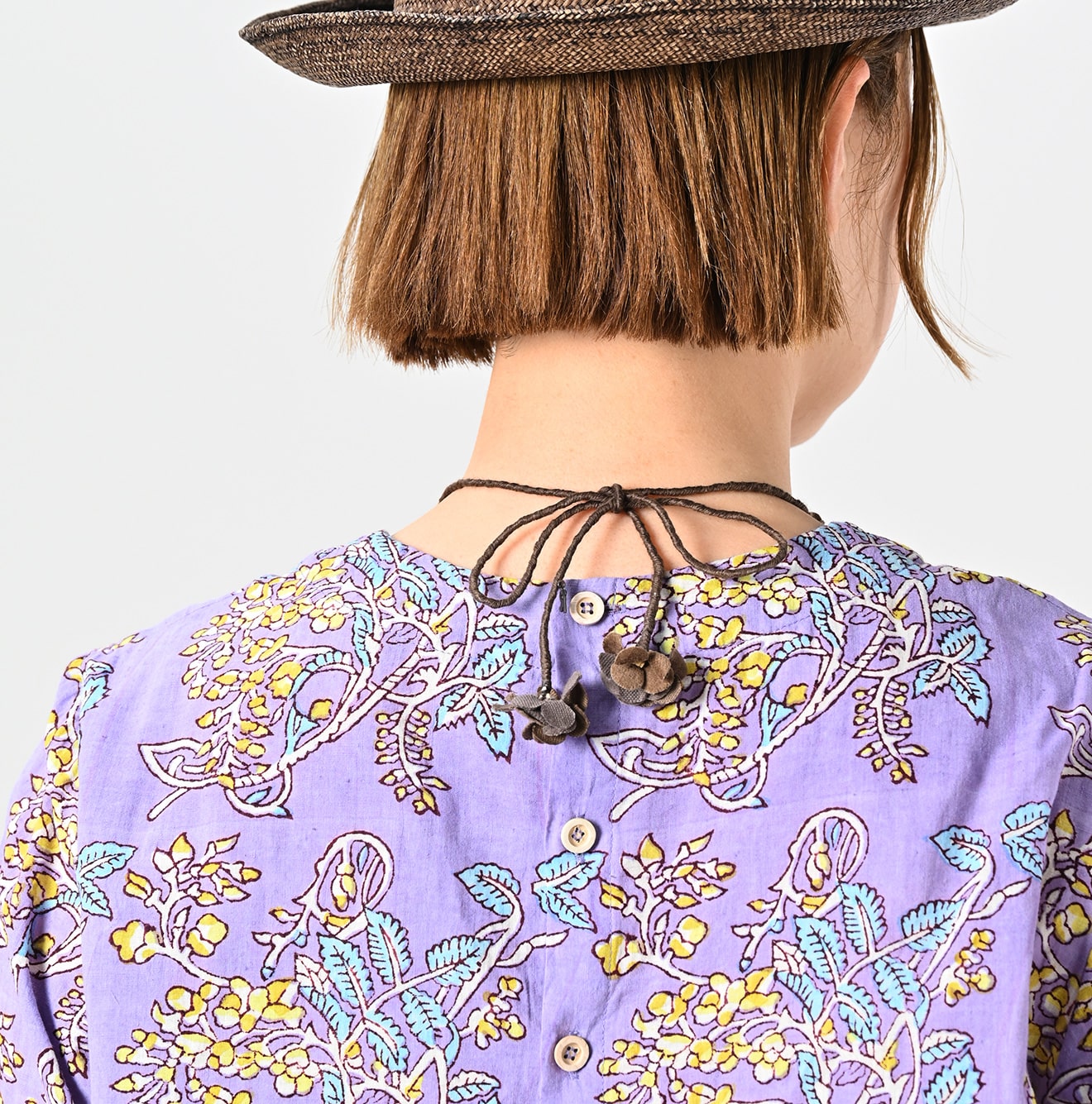 Seasonal Terms Block Print Blouse Detail