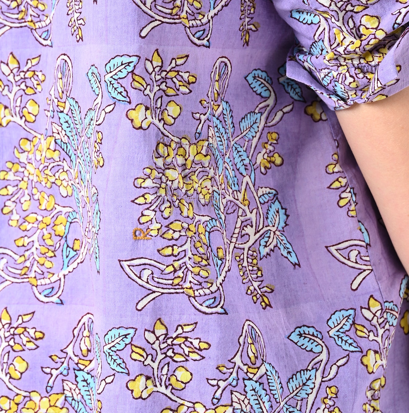 Seasonal Terms Block Print Blouse Detail