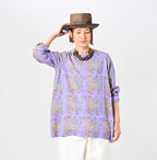 Seasonal Terms Block Print Blouse Female Model