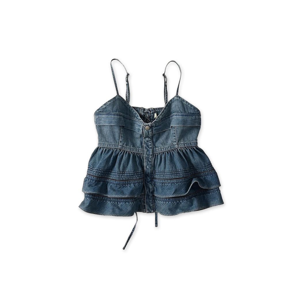 Mugihiko Tiered Frill Camisole Zyu R66 x Kinari Zyu