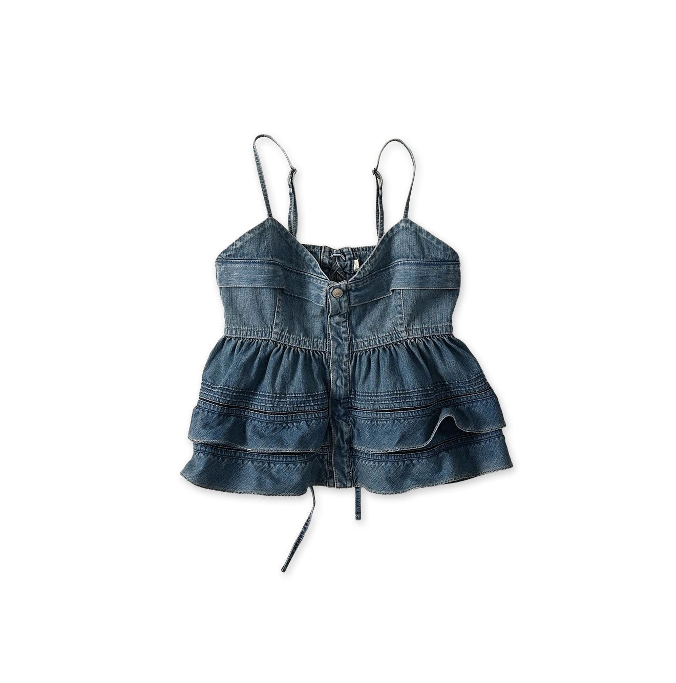 Mugihiko Tiered Frill Camisole Zyu R66 x Kinari Zyu