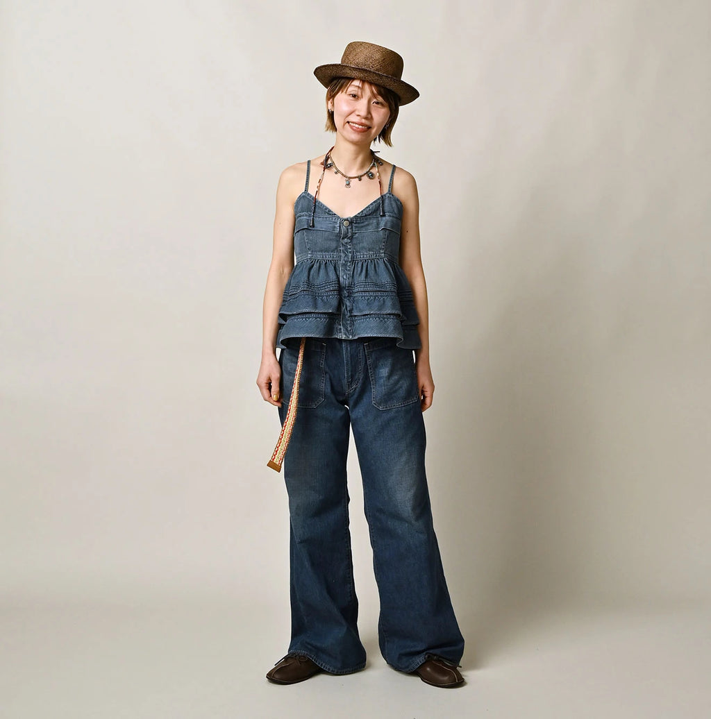 Mugihiko Tiered Frill Camisole Zyu Female Model